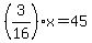 %283%2F16%29x=45