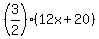 %283%2F2%29%2812x+%2B+20%29