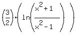 %283%2F2%29%28ln%28%28x%5E2%2B1%29%2F%28x%5E2-1%29%29%29