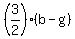 %283%2F2%29%2A%28b-g%29