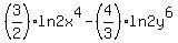 %283%2F2%29%2Aln2x%5E4-%284%2F3%29%2Aln2y%5E6