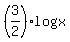 %283%2F2%29%2Alog%28x%29