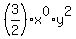 %283%2F2%29%2Ax%5E0%2Ay%5E2