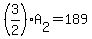%283%2F2%29A%5B2%5D=189