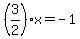 %283%2F2%29x=-1