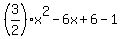 %283%2F2%29x%5E2-6x%2B6-1