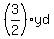 %283%2F2%29yd