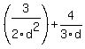 %283%2F2d%5E2%29%2B4%2F3d