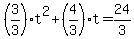 %283%2F3%29t%5E2%2B%284%2F3%29t=24%2F3