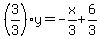 %283%2F3%29y+=+-x%2F3+%2B+6%2F3