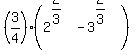 %283%2F4%29%282%5E%282%2F3%29+-+3%5E%282%2F3%29%29