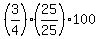 %283%2F4%29%2A%2825%2F25%29%2A100