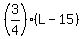 %283%2F4%29%2A%28L-15%29