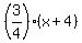 %283%2F4%29%2A%28x%2B4%29