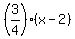 %283%2F4%29%2A%28x-2%29