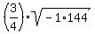 %283%2F4%29%2Asqrt%28-1%2A144%29