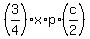 %283%2F4%29%2Ax%2Ap%2A%28c%2F2%29