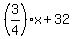 %283%2F4%29%2Ax%2B32