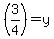 %283%2F4%29=+y