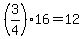 %283%2F4%2916=+12
