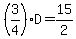 %283%2F4%29D++=+15%2F2