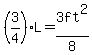 %283%2F4%29L+=+3ft%5E2%2F8