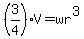 %283%2F4%29V=wr%5E3