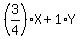 %283%2F4%29X+%2B+1%2AY
