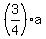 %283%2F4%29a