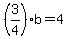 %283%2F4%29b=4
