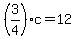 %283%2F4%29c=12