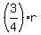 %283%2F4%29r