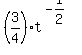 %283%2F4%29t%5E%28-1%2F2%29