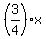 %283%2F4%29x