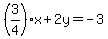 %283%2F4%29x%2B2y=-3