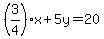 %283%2F4%29x%2B5y=20