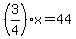 %283%2F4%29x=44