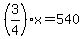 %283%2F4%29x=540