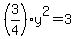 %283%2F4%29y%5E2=3