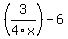 %283%2F4x%29+-+6
