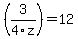 %283%2F4z%29+=+12