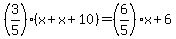%283%2F5%29%28x%2Bx%2B10%29+=+%286%2F5%29x%2B6
