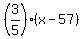 %283%2F5%29%28x-57%29