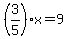%283%2F5%29x=9