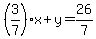%283%2F7%29x%2By=26%2F7