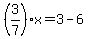 %283%2F7%29x+=+3+-+6