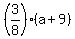 %283%2F8%29%28a%2B9%29