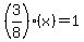 %283%2F8%29%2A%28x%29=1