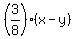 %283%2F8%29%2A%28x+-+y%29