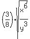 %283%2F8%29%2Asqrt%28x%5E6%2Fy%5E3%29